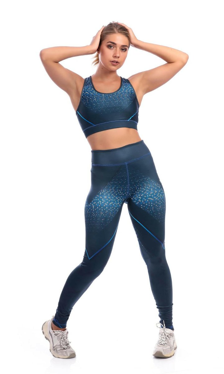 Olempa-printed Sports Bra and Leggings set - Youlya