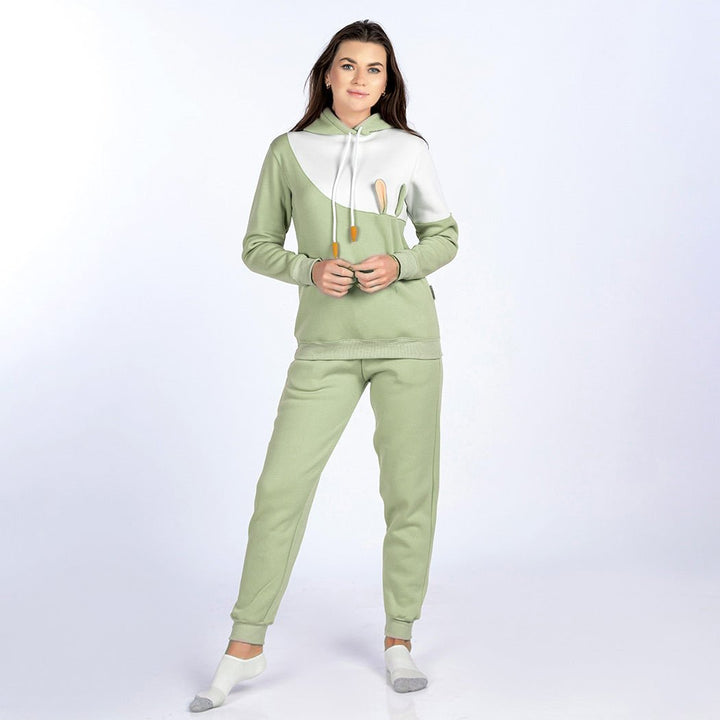 Women's pajama set for winter 2024 from YOULYA - from soft-touch melton, in multiple colors and sizes - code 6493 - Youlya